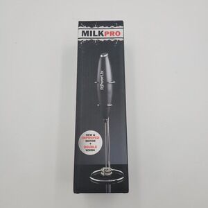 PowerLix Milk Pro Professional Milk Frother Black Handheld Battery Powered